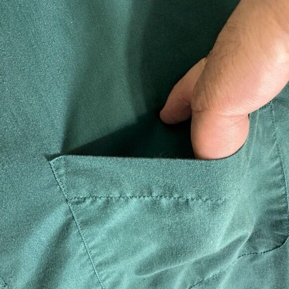 Haband Shirt Mens XL Green Button Up Short Sleeve Pocket Casual Extra Large Adul - Picture 3 of 6